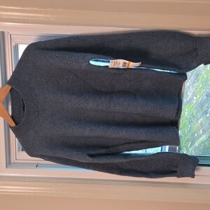 Karen Kane Heathered Blue Crew Neck Sweater Size S Soft NWT